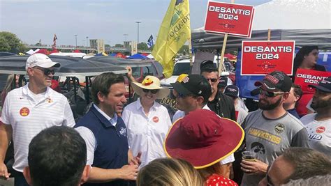 Trump, DeSantis and other 2024 GOP prospects vie for attention at the Iowa-Iowa State football game